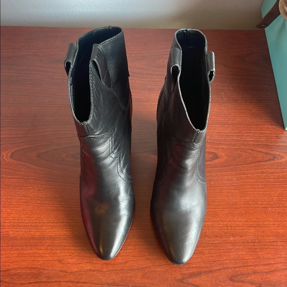 Black Leather Ankle Boots